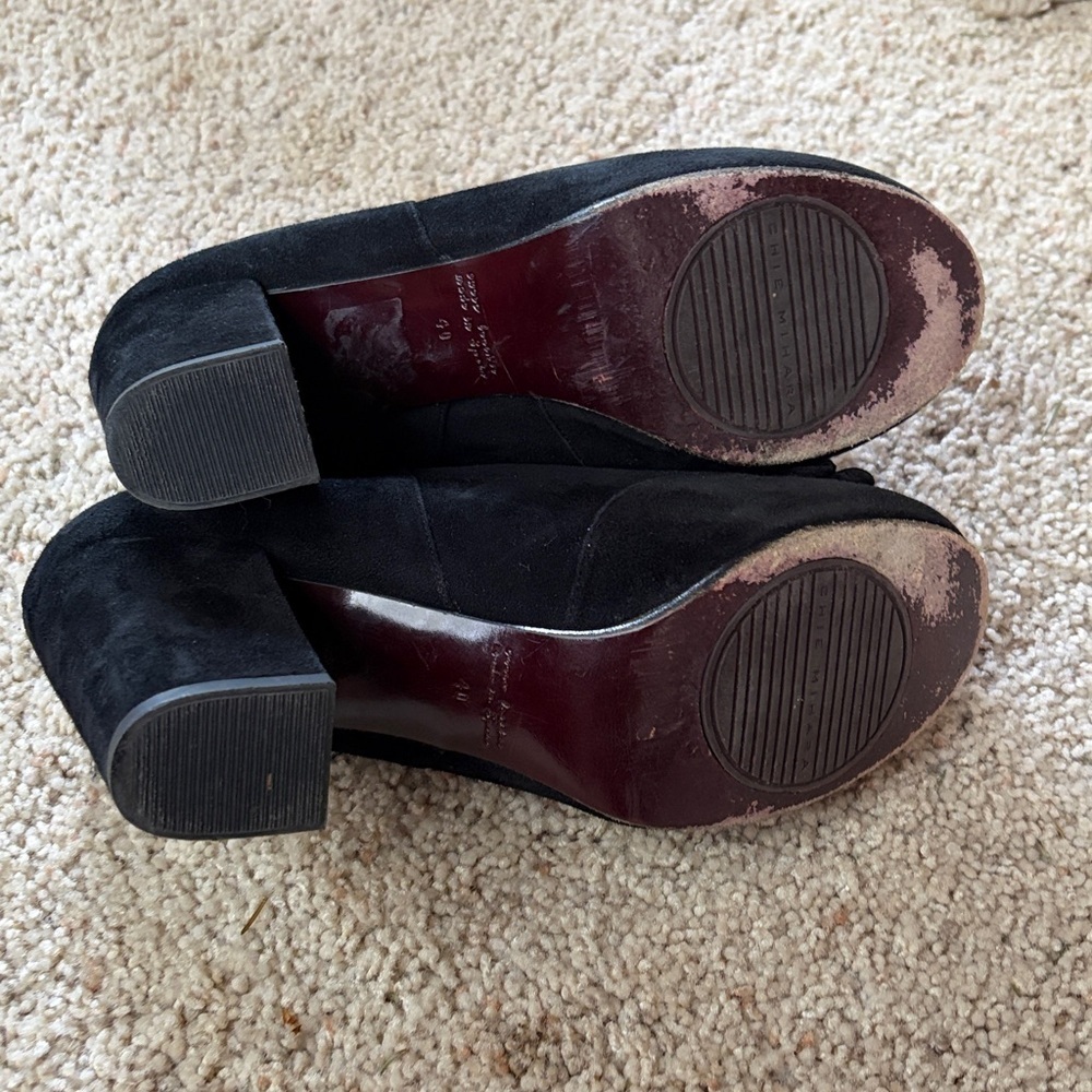 Chie Mihara Mary Jane platform suede high heels ankle strap - Picture 7 of 10